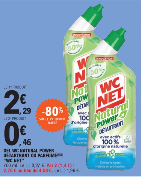 Promo Gel Wc Natural Power D Tartrant Ou Parfum Chez E Leclerc