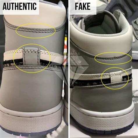 How To Spot Real Vs Fake Dior Jordan 1 High Legitgrails