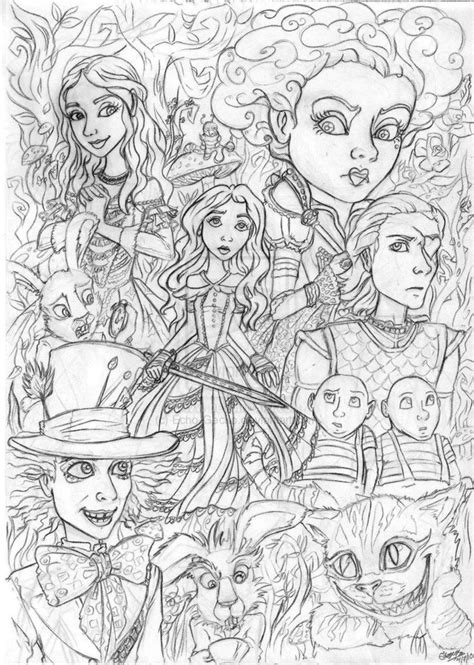 Tim Burton Characters Coloring Pages