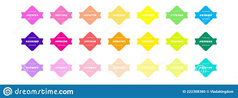 Neon And Pastel Colour Palette Vector Catalog Samples Neon In Rgb Hex