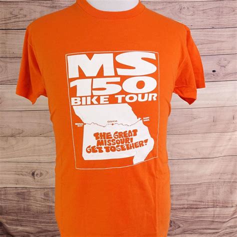 Vtg Ms 150 Bike Tour Missouri Usa Made Single Stitch Depop