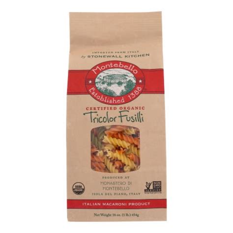 Montebello Tricolor Fusilli Pasta 12 Ct 16 Oz Kroger