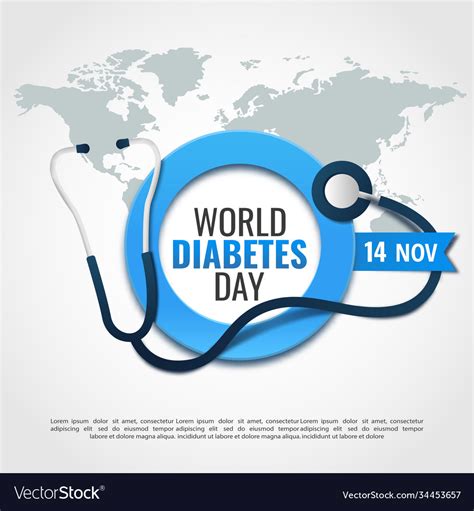 World Diabetes Day Royalty Free Vector Image Vectorstock