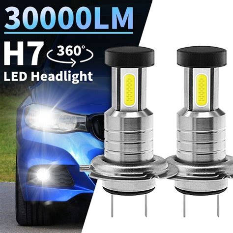 Lm H Led Car Headlight Conversion Globes Bulbs Easy Installation