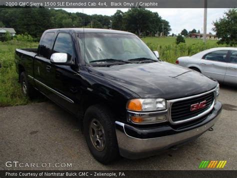 Black Onyx 2000 Gmc Sierra 1500 Sle Extended Cab 4x4 Graphite