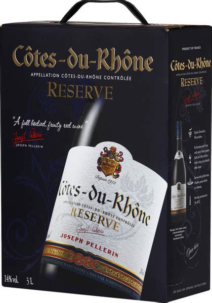 Cotes Du Rhone Reserve Joseph Pellerin 14 3 L BIB Dryckeslaget