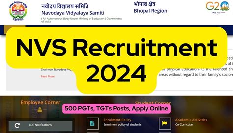 Nvs Recruitment Pgts Tgts Posts Apply Online