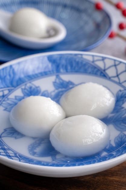 Premium Photo Close Up Of Big Tangyuan Yuanxiao Glutinous Rice