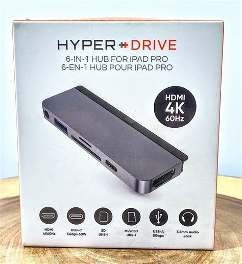 Hyper Drive 6 In 1 Usb C Hub Hdmi 4k For Ipad Pro Space Gray Hd319b Gray Ebay