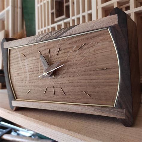 Desk Clock / Mid Century Modern Desk Clock / Handmade Desk Clock ...