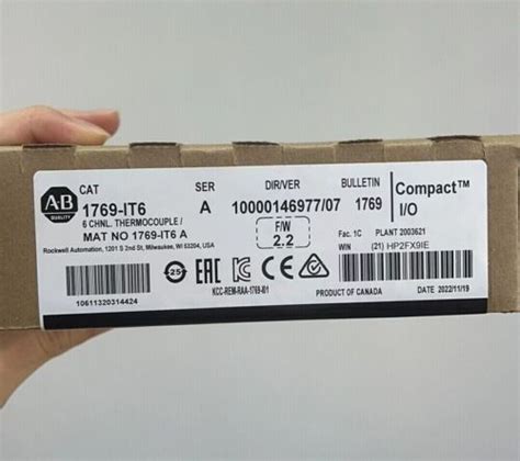 New Factory Sealed Ab It A Compactlogix Thermocouple Mv