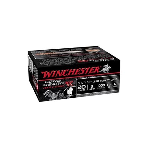 Winchester Long Beard XR 20 Gauge 3 1 1 4oz 6 Copper Plated Lead Shot