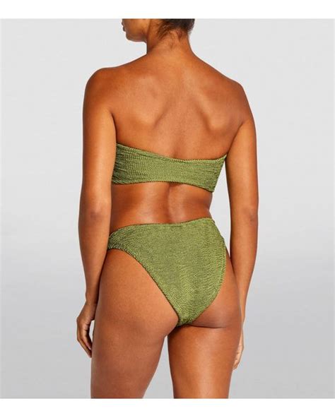 Hunza G Strapless Nicole Bikini In Green Lyst