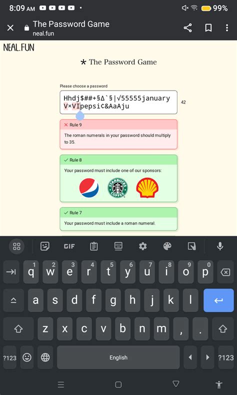 Password Game: Potential Length WR? : r/nealfun