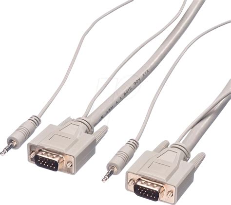 ROLINE 11045160: VGA monitor cable, 15-pin, VGA + audio connector, 10 m ...