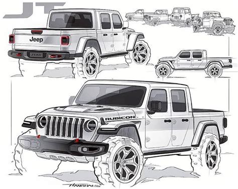 How To Draw A Jeep Gladiator