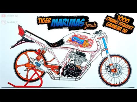 Cara Menggambar Motor Tiger Marimas Cara Menggambar Herex Tiger Youtube