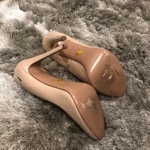 Prada Shoes Prada Nude Patent Peep Toe Poshmark