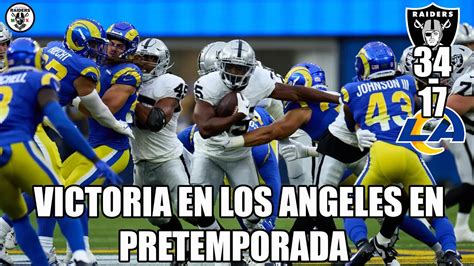 Raiders Vs Rams Resumen Del Segundo Juego De Pretemporada YouTube