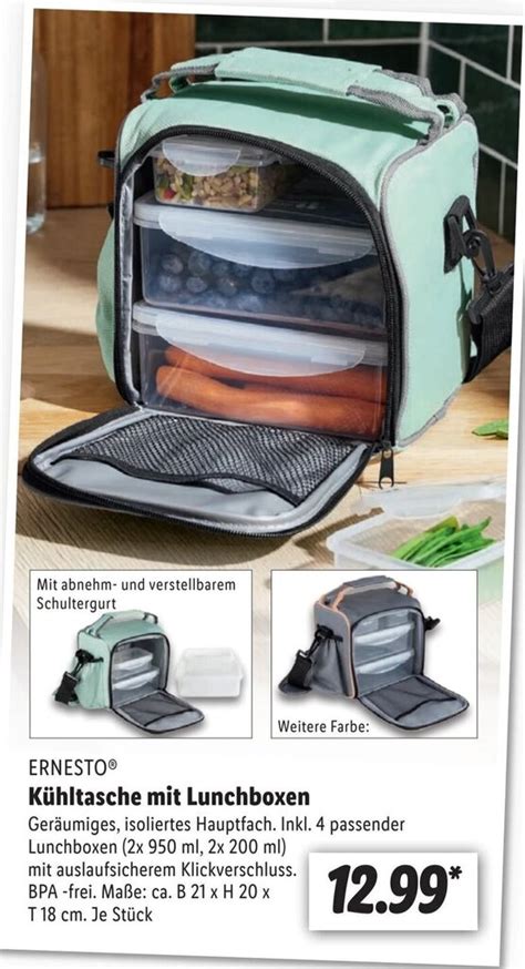 Ernesto K Hltasche Mit Lunchboxen Angebot Bei Lidl