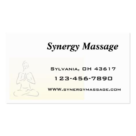 Massage Therapy Business Card