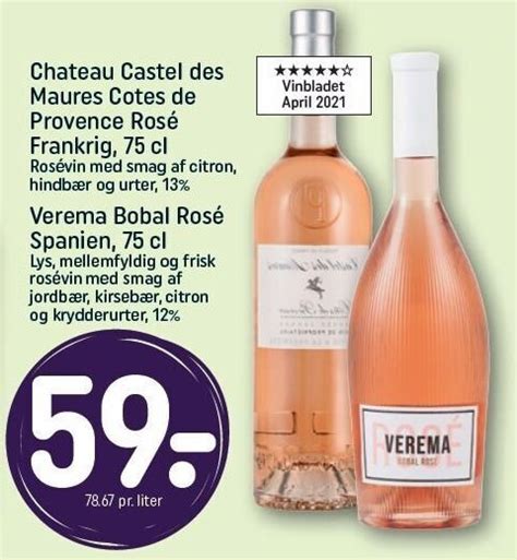 Chateau Castel Des Maures Cotes De Provence Rosé El Verema Bobal Rosé