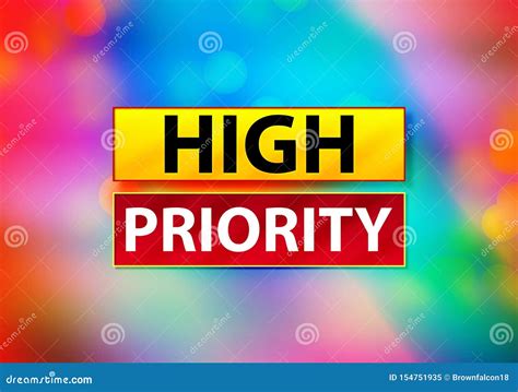 High Priority Abstract Colorful Background Bokeh Design Illustration