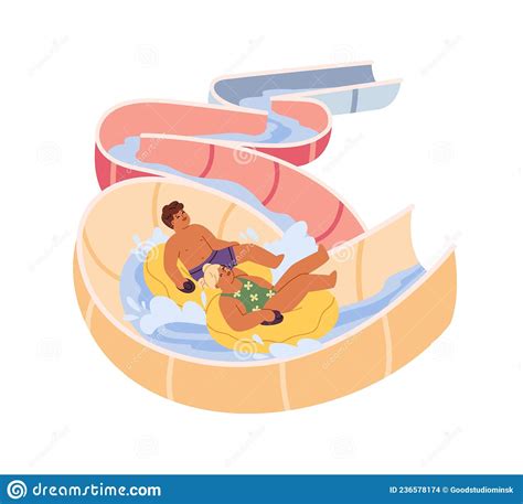 Girl In Aquapark Pool Icon Cartoon Style Cartoondealer