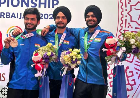 ISSF World Championships 2023: India win bronze in men’s 10m air pistol ...