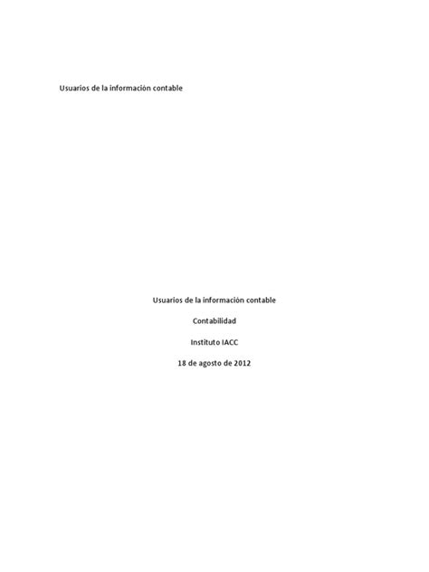 Contabilidad Semana 2 Iacc Pdf Contabilidad Información