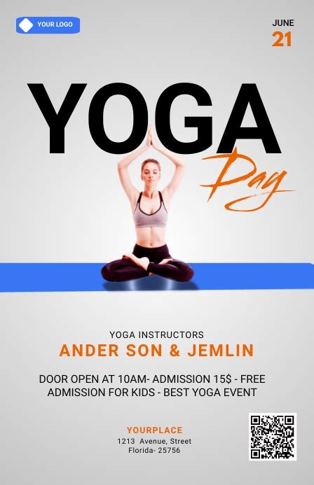 Yoga Day Flyer Template Postermywall