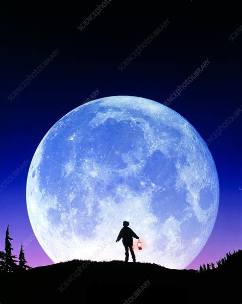 Full Moon Rising Stock Image R Science Photo Library