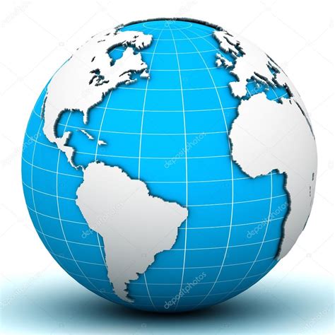 World Map Globe 3D Model