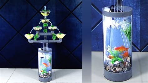 How To Make Amazing Aquarium Fountain Using Pvc Pipes Diy Aquarium