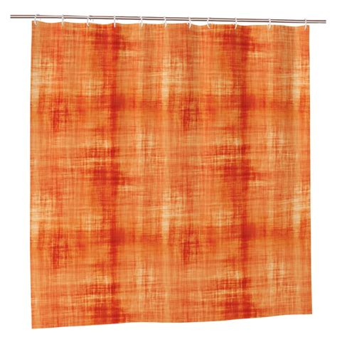 Yfyang Waterproof Bathroom Shower Curtain Watercolor Orange Textured