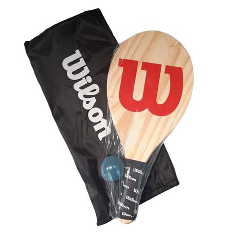 Kit De Frescobol Wilson Logo Raquete Madeira Frescobol Magazine Luiza