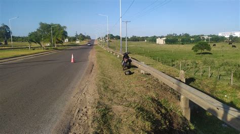 Accidente en ex Ruta 26 cerca del ingreso al Balneario San José