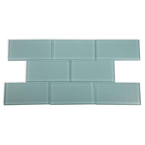 Loft Blue Gray Polished 3x6 Glass Tile