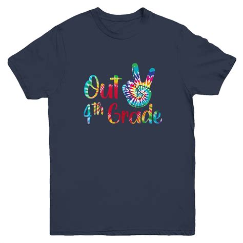 Peace Out 4th Grade Tie Dye Graduation Class Of 2023 Youth Shirt