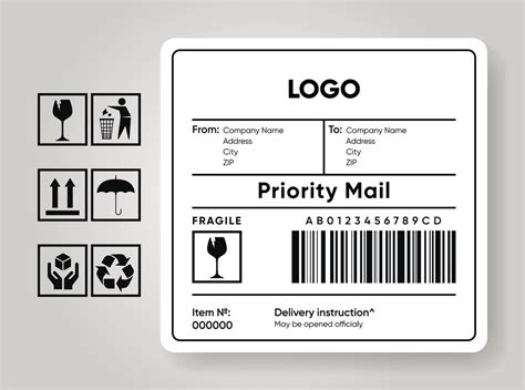 create customize shipping labels shutterstock