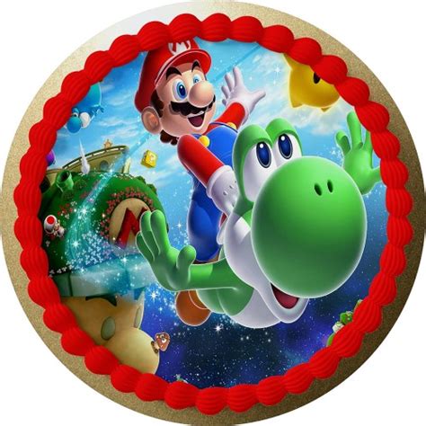 Op Atek Na Tort Super Mario Bros Cm Gratis Tekst Wafers Premium