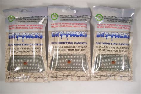 3 Pack Of 40 Gram Aluminum Silica Gel Desiccant Canister By Dry Packs