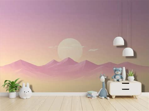 Wall Mural Photo Wallpaper Sunset in the mountains Nr. u95142 | Uwalls