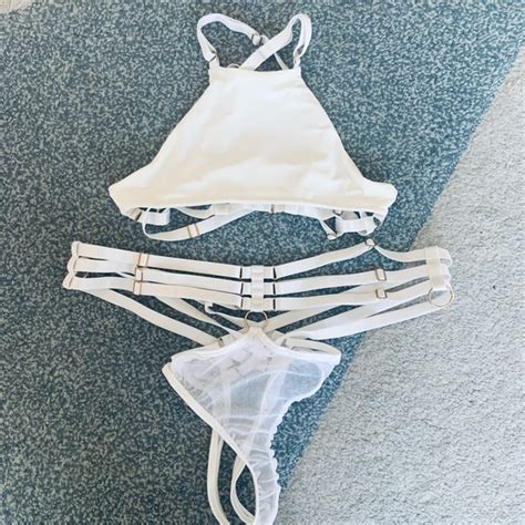 Intimates Sleepwear Cream Underboob Nwot Lingerie Set Poshmark