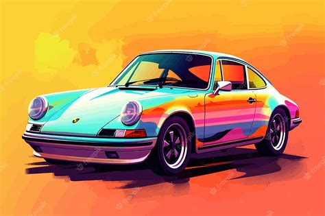 Premium Vector Porsche 911 Sport Car Sports Car Vector Illustration