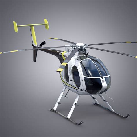 Md Helikopters Md D Model Max Dae Fbx Obj Free D