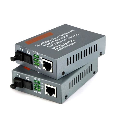 1pair Htb 3100ab Optical Fiber Ethernet Media Fiber Converter 25km Sc