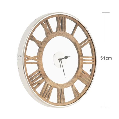 Cichy zegar ścienny z cyframi rzymskimi 51 cm Tanio w Costway pl