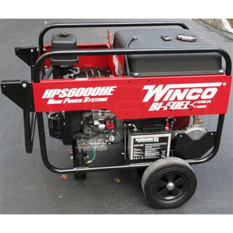 Winco Hps6000he 5500 Watt Dual Fuel Generator W Electric Start Honda