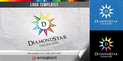 Diamond Star - Logo Template by Acongraphic | Codester